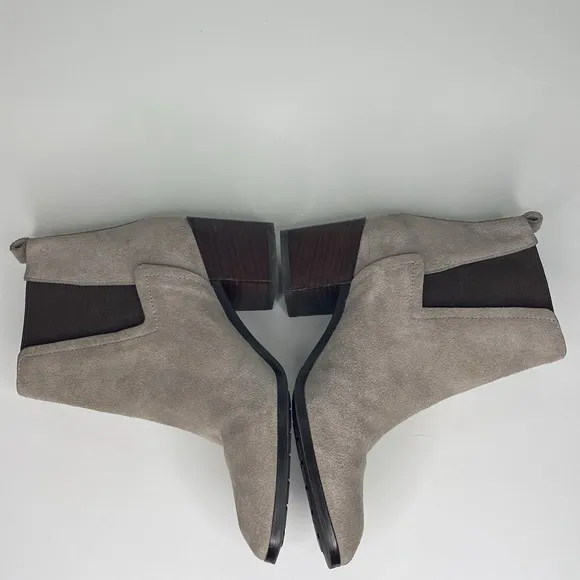 POUR LA VICTOIRE Fara Suede Chelsea Ankle Bootie Ash ankle boots brown tan beige