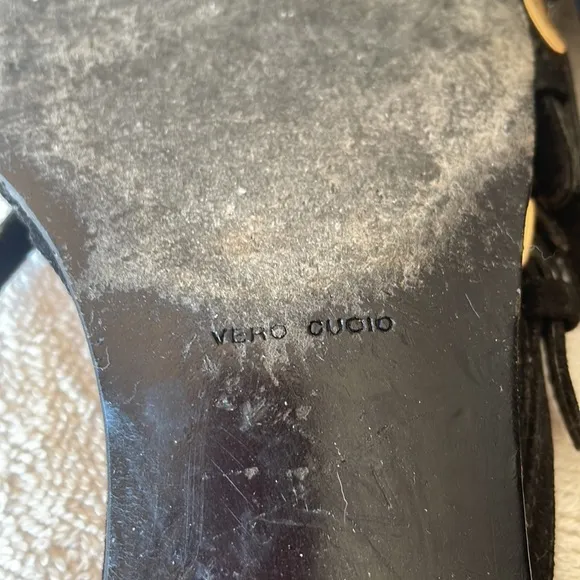 Prada black suede sandals. Size 9 low heels