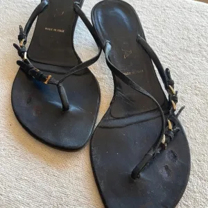 Prada black suede sandals. Size 9 low heels