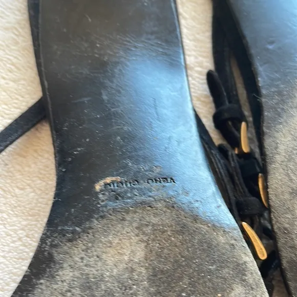 Prada black suede sandals. Size 9 low heels