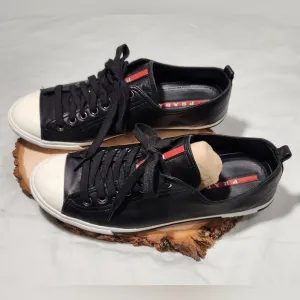 Prada Men's Or Womens Black Sneakers Men's Size 8.5, Women's Size 10