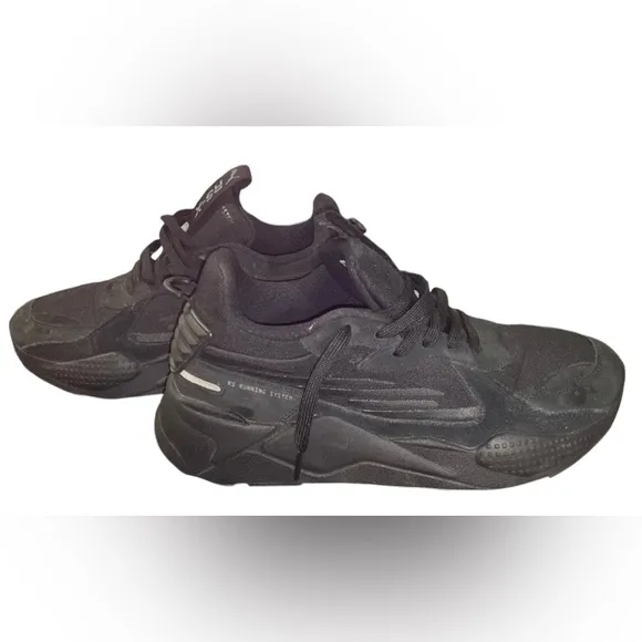 Puma 3898967-01 Mens Rs-X Peb Lace Up Sneakers Shoes Casual - Black.