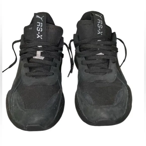 Puma 3898967-01 Mens Rs-X Peb Lace Up Sneakers Shoes Casual - Black.
