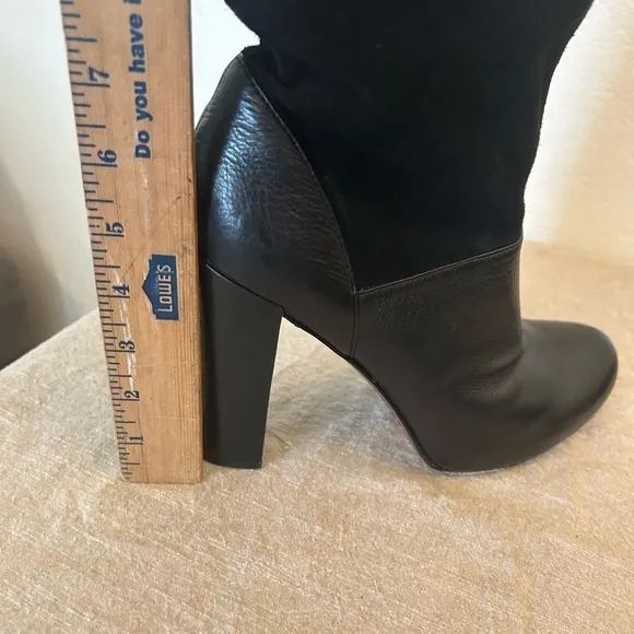 Rachael and Zoe Claudia  size 9 mid calf slouch boots buckle suede &amp; Leather