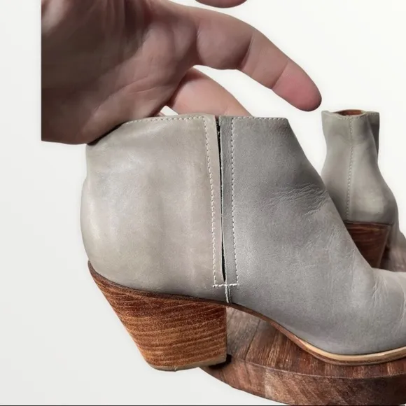 RACHEL COMEY Mars Gray Leather Ankle Boot Bootie, Size 7