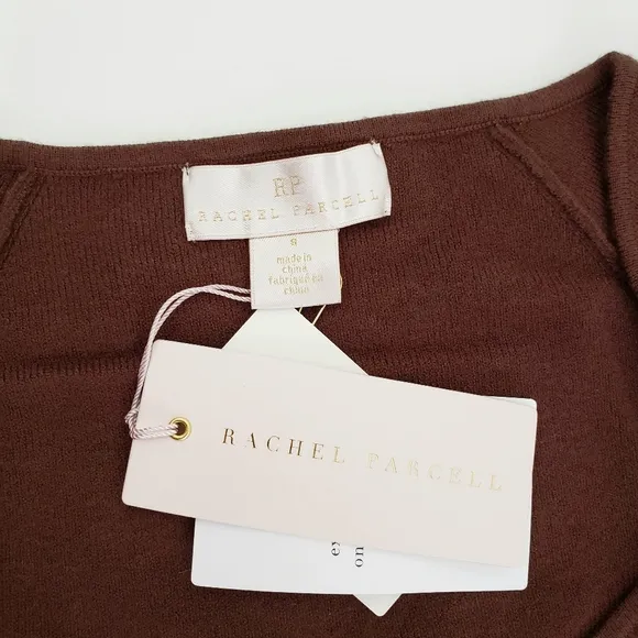 Rachel Parcell Midi Length Sweater Dress Brown