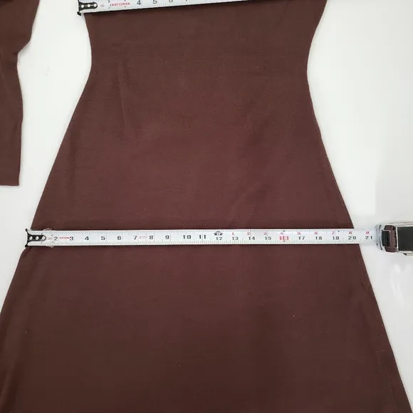 Rachel Parcell Midi Length Sweater Dress Brown