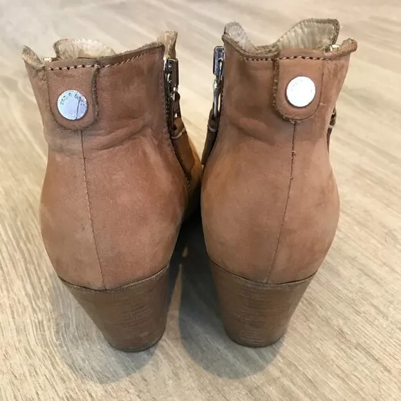 Rag &amp; Bone Booties Womens Size 6 Brown Tan Margot Suede Leather Boots Fall Wear
