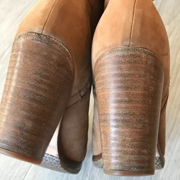 Rag &amp; Bone Booties Womens Size 6 Brown Tan Margot Suede Leather Boots Fall Wear