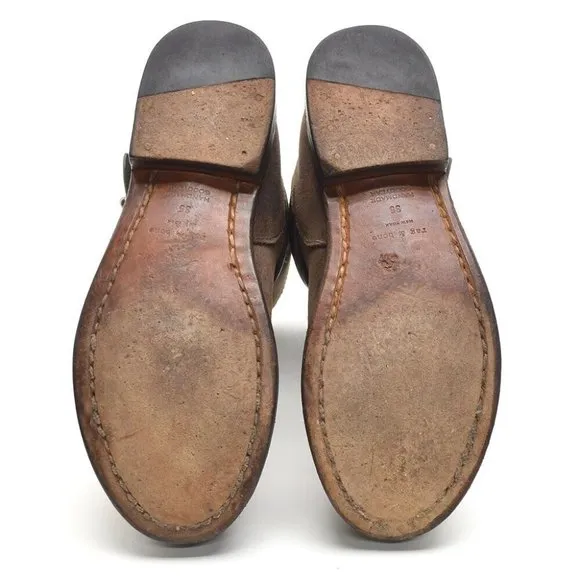 rag &amp; bone Brown Handmade Goodyear Moto Boots 35 / 5
