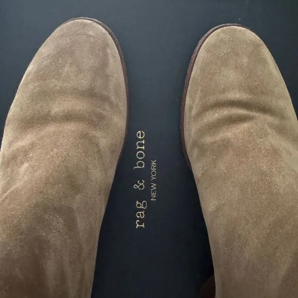 Rag &amp; Bone Fleur Olive Suede Ankle Boots 9