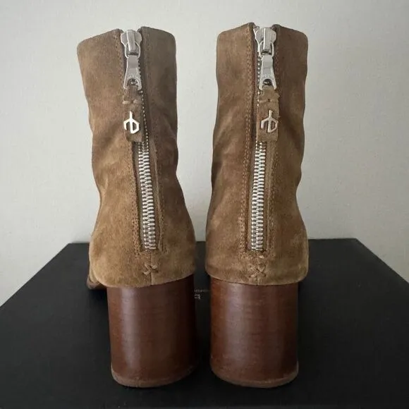 Rag &amp; Bone Fleur Olive Suede Ankle Boots 9