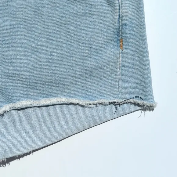 Rag &amp; Bone Huntington Light Wash Mid Rise Cut Off Raw Hem Denim Jean Shorts 27