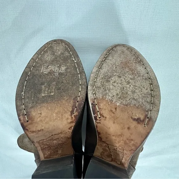 Rag &amp; Bone size 38 / 8 Newbury Brown Distressed Suede Ankle Boots