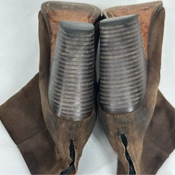 Rag &amp; Bone size 38 / 8 Newbury Brown Distressed Suede Ankle Boots