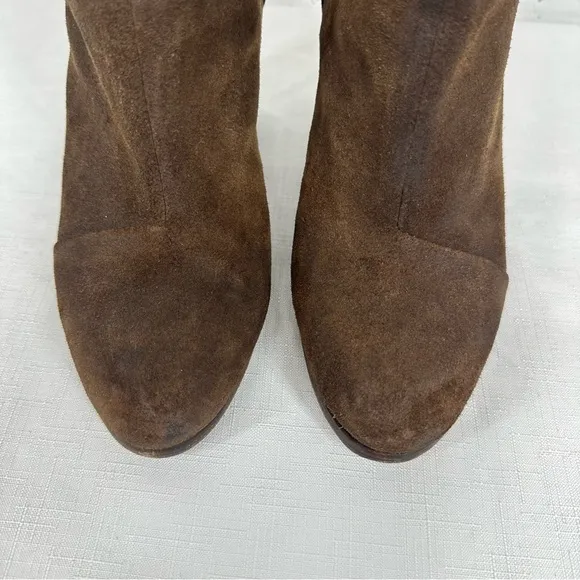 Rag &amp; Bone size 38 / 8 Newbury Brown Distressed Suede Ankle Boots