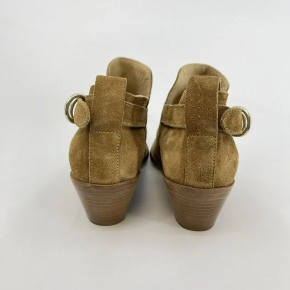 Rag &amp; Bone Sullivan Brown Suede Ankle Boots Womens EU Size 36.5 US 6.5 — NEW