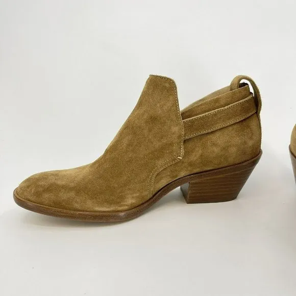Rag &amp; Bone Sullivan Brown Suede Ankle Boots Womens EU Size 36.5 US 6.5 — NEW