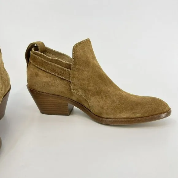 Rag &amp; Bone Sullivan Brown Suede Ankle Boots Womens EU Size 36.5 US 6.5 — NEW