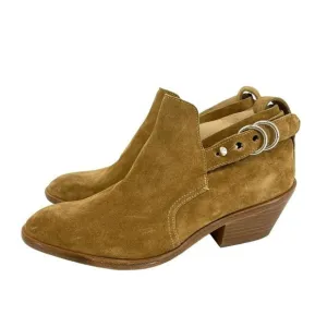 Rag &amp; Bone Sullivan Brown Suede Ankle Boots Womens EU Size 36.5 US 6.5 — NEW