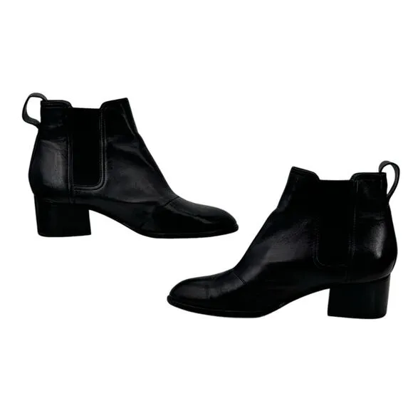 Rag &amp; Bone Walker Boot Napa Leather Chelsea SZ 38.5 Women's Black Chic Classic