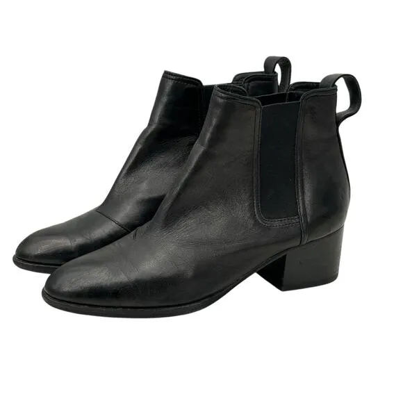 Rag &amp; Bone Walker Boot Napa Leather Chelsea SZ 38.5 Women's Black Chic Classic
