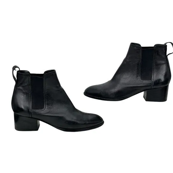Rag &amp; Bone Walker Boot Napa Leather Chelsea SZ 38.5 Women's Black Chic Classic
