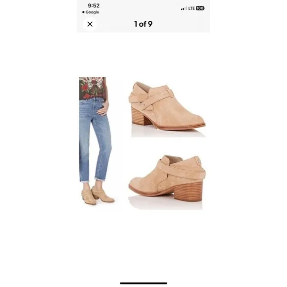 Rag And Bone Harley Dune Suede Leather Cream Boots Bootie EU Size 37 MSRP $495
