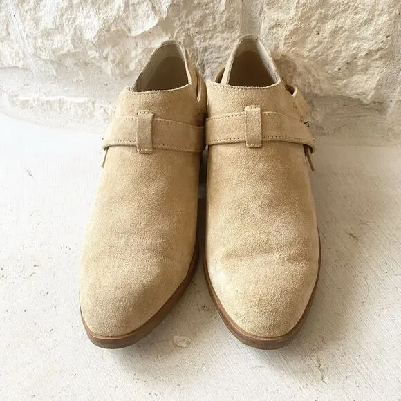 Rag And Bone Harley Dune Suede Leather Cream Boots Bootie EU Size 37 MSRP $495
