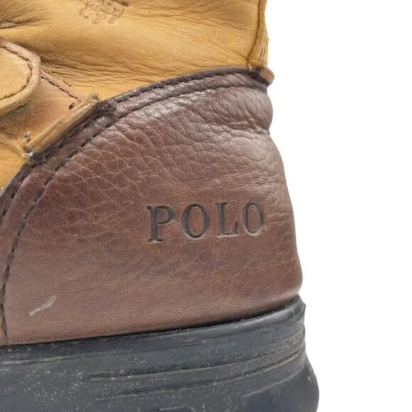 Ralph Lauren Polo Sports Demond Leather Upper Buckle Boots Brown Size 10.5 D