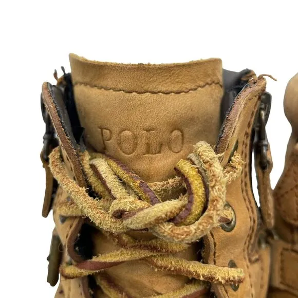 Ralph Lauren Polo Sports Demond Leather Upper Buckle Boots Brown Size 10.5 D