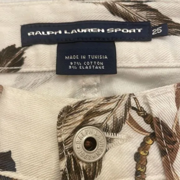 Ralph Lauren Sport Convair Native American print skinny jeans, NWT
