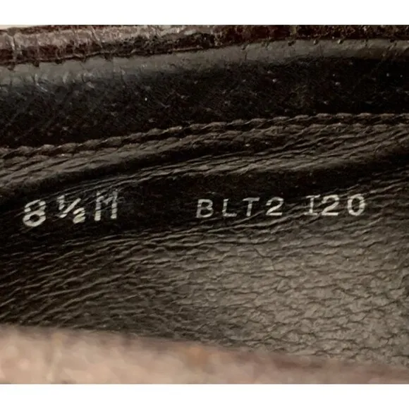 Rare Men’s Donald J. Pliner 8.5 Croc emboss leather loafer Brown GUC Italy 7323