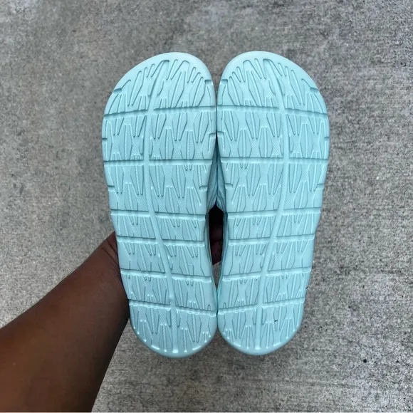 RARE WMNS NIKE BENASSI SOLARSOFT SLIDES JDI ICE BABY BLUE DARK NAVY BLUE SOLAR