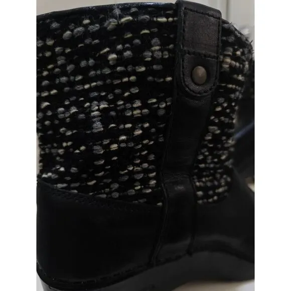 Rare Sanita Clog Boots Comfort European Original Booties Black Size 39 EU 9 US