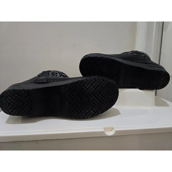 Rare Sanita Clog Boots Comfort European Original Booties Black Size 39 EU 9 US