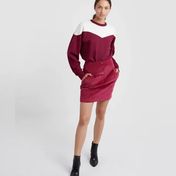 Rebecca Minkoff Brielle Corduroy Mini Skirt Size 8 Apres Ski Casual Chic
