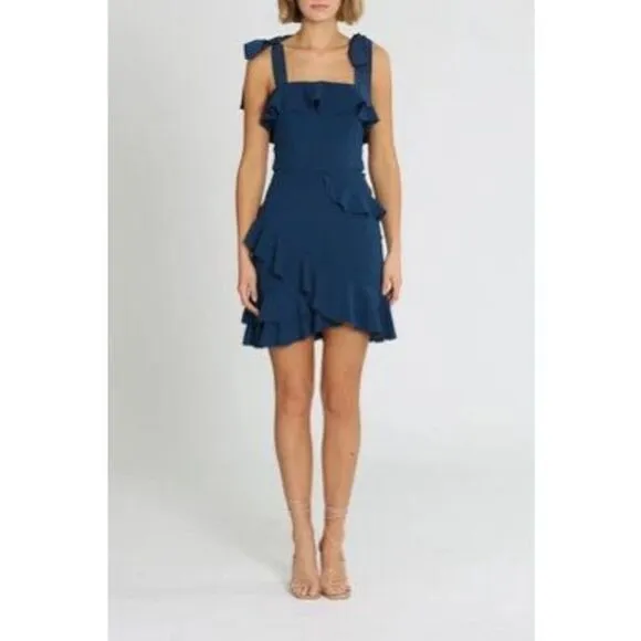 Rebecca Vallance NWT Aegean Mini Dress in Indigo Size US 8