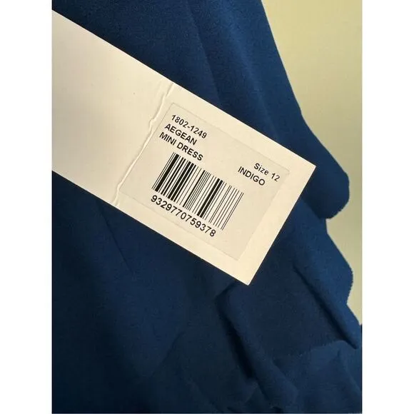 Rebecca Vallance NWT Aegean Mini Dress in Indigo Size US 8