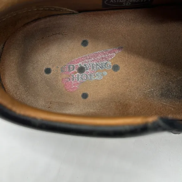 Red wing Shoes Black Leather Loafers Size 8.5 BLO6773A