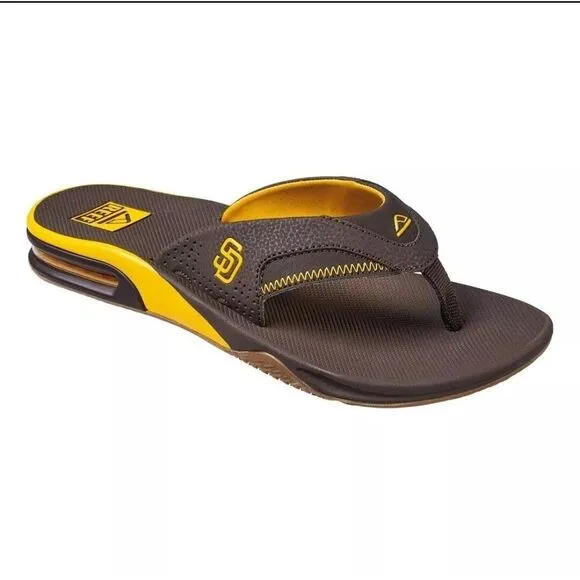 REEF FANNING X MLB San Diego Padres Sandals Flip Flops‎ Men's Size 7 New