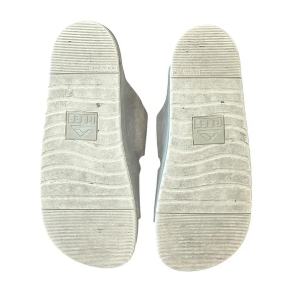 Reef Ojai 2 Bar Suede Leather Slide Sandals Oat/Neutral Men’s 9/Women’s 10 $120