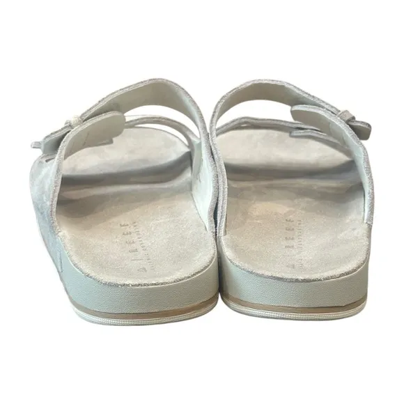 Reef Ojai 2 Bar Suede Leather Slide Sandals Oat/Neutral Men’s 9/Women’s 10 $120