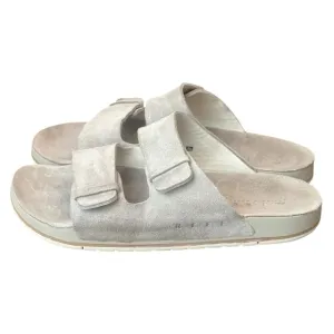 Reef Ojai 2 Bar Suede Leather Slide Sandals Oat/Neutral Men’s 9/Women’s 10 $120