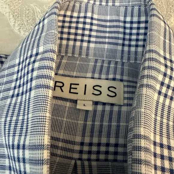 REISS LockieBrushed Check Button Down Shirt