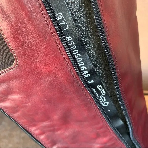 Remonte Tall Red Leather Winter Boots
