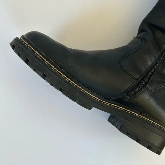Remonte Women's D0B72-01 Stefanie Smooth Leather Tall Boot, Black, 8 US/39 EU
