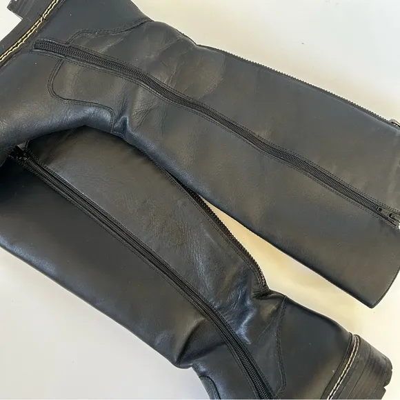 Remonte Women's D0B72-01 Stefanie Smooth Leather Tall Boot, Black, 8 US/39 EU