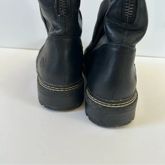 Remonte Women's D0B72-01 Stefanie Smooth Leather Tall Boot, Black, 8 US/39 EU