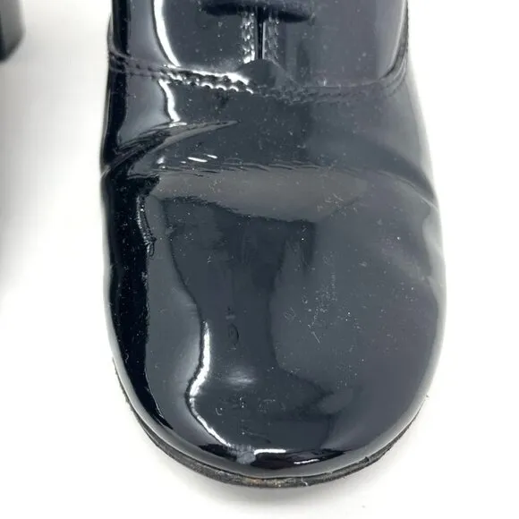 REPETTO Paris Zizi Black Patent Leather Heeled Lace Up Oxford Shoes Size 8/FR40